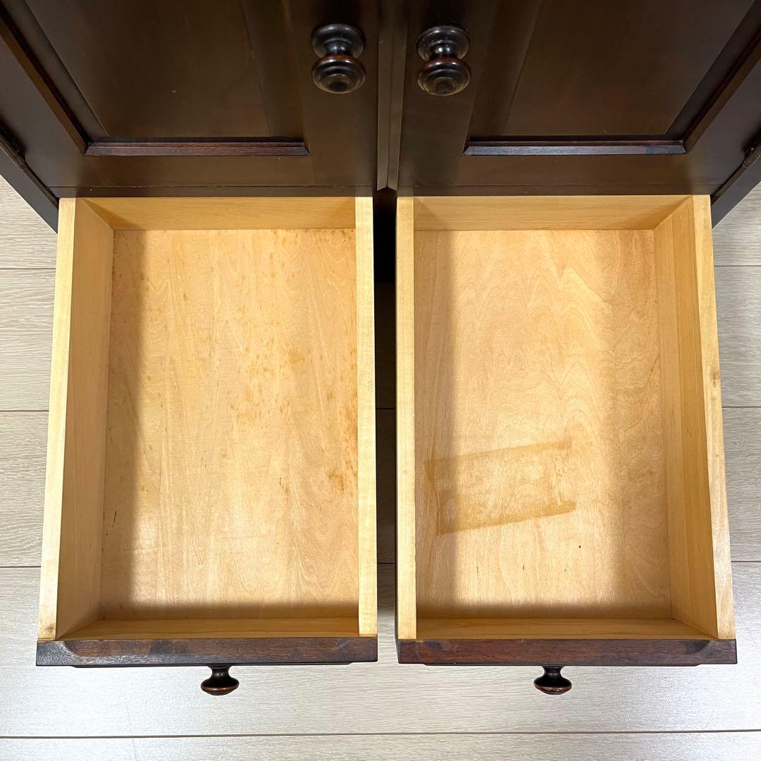 (そ65)北海道民芸家具 ヴィンテージ樺材 リビング収納 サイドキャビネット