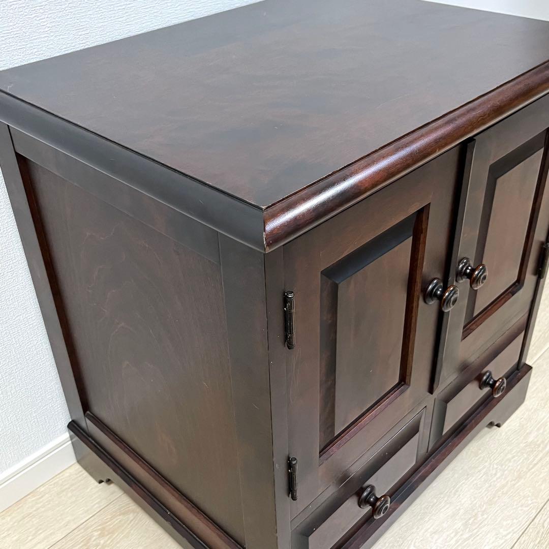 (そ65)北海道民芸家具 ヴィンテージ樺材 リビング収納 サイドキャビネット