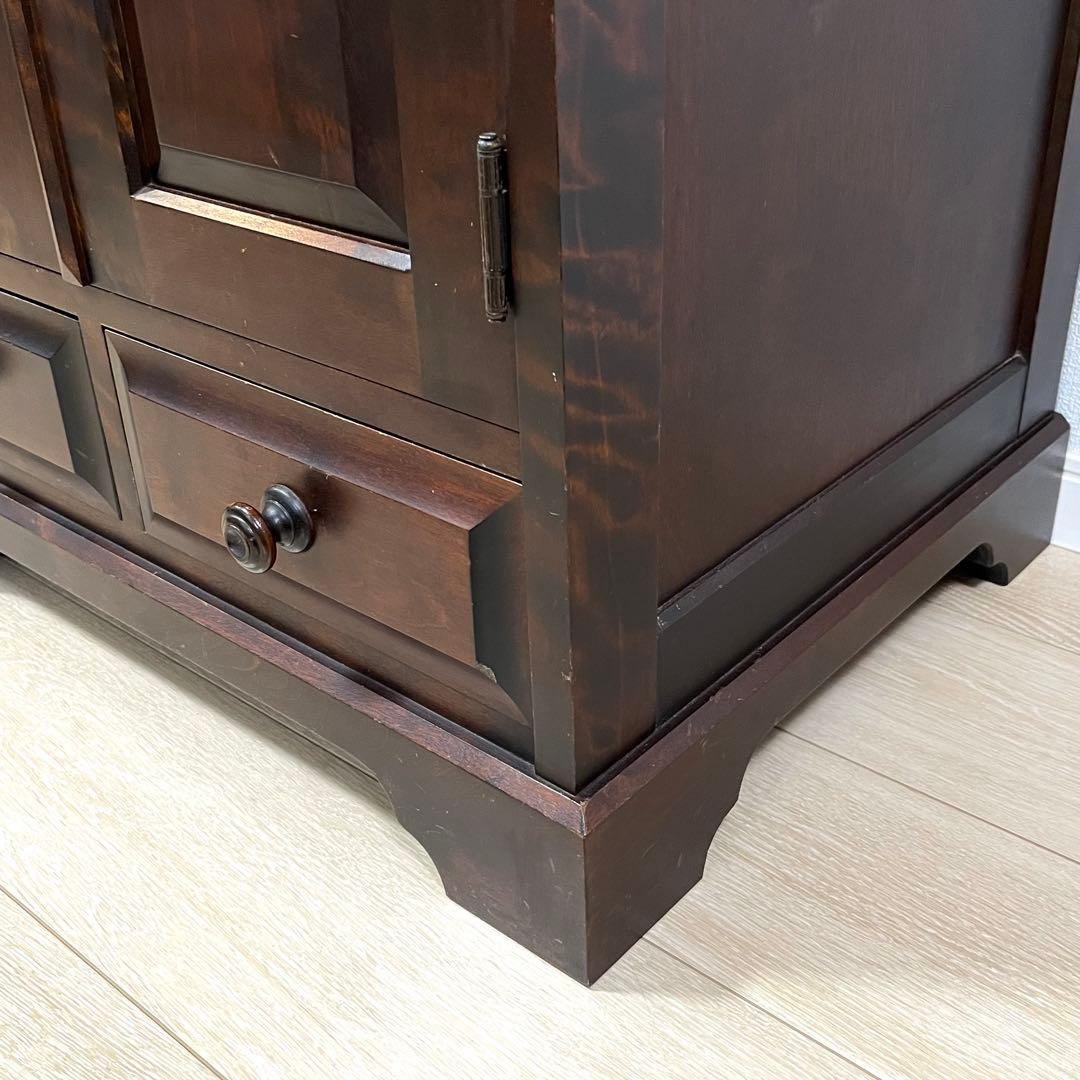 (そ65)北海道民芸家具 ヴィンテージ樺材 リビング収納 サイドキャビネット