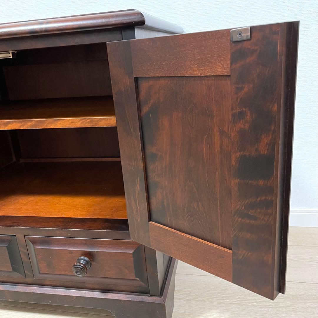 (そ65)北海道民芸家具 ヴィンテージ樺材 リビング収納 サイドキャビネット