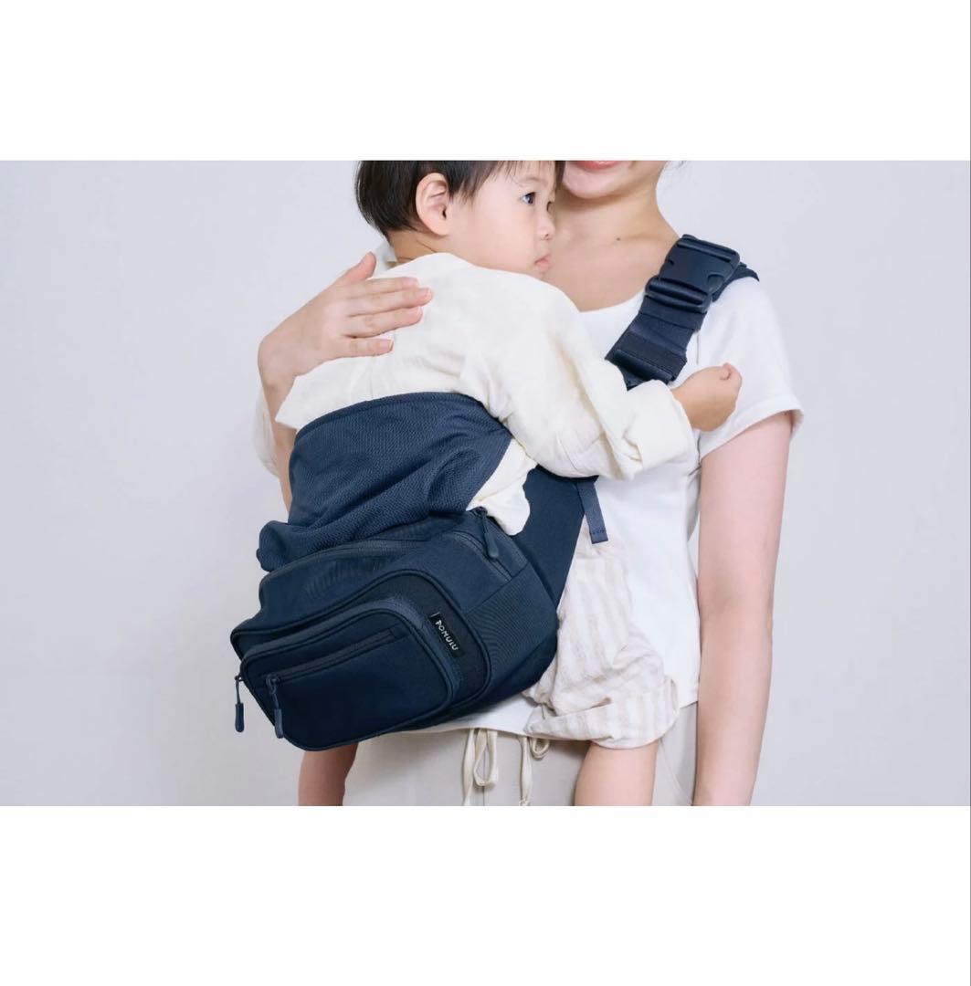 お値引きPOMULU 2WAYヒップシート　ベージュ ナイロン ボディバッグ