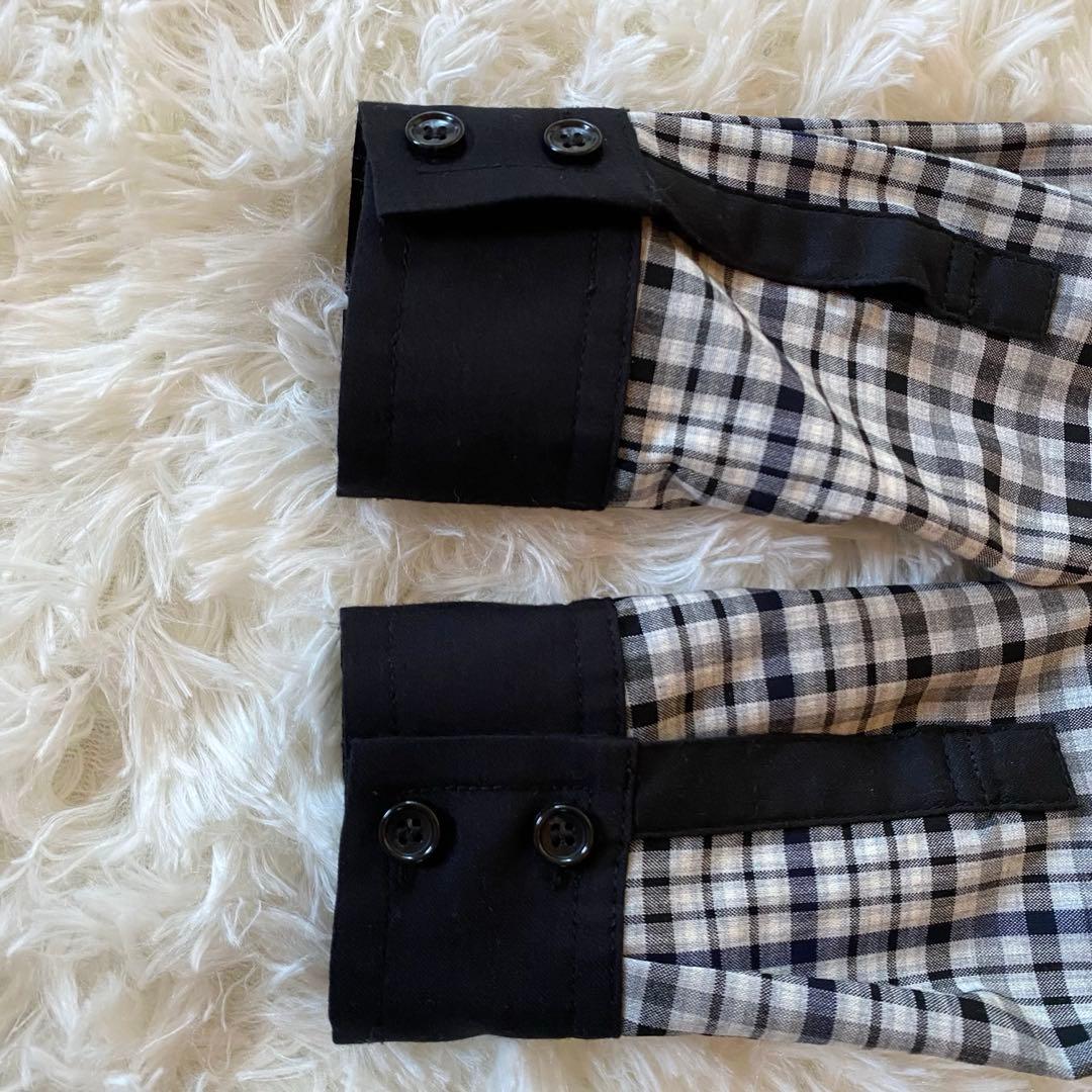 ダイアグラム　チェックコンビワンピース　トレンチ風　切替 ベルト　マキシ