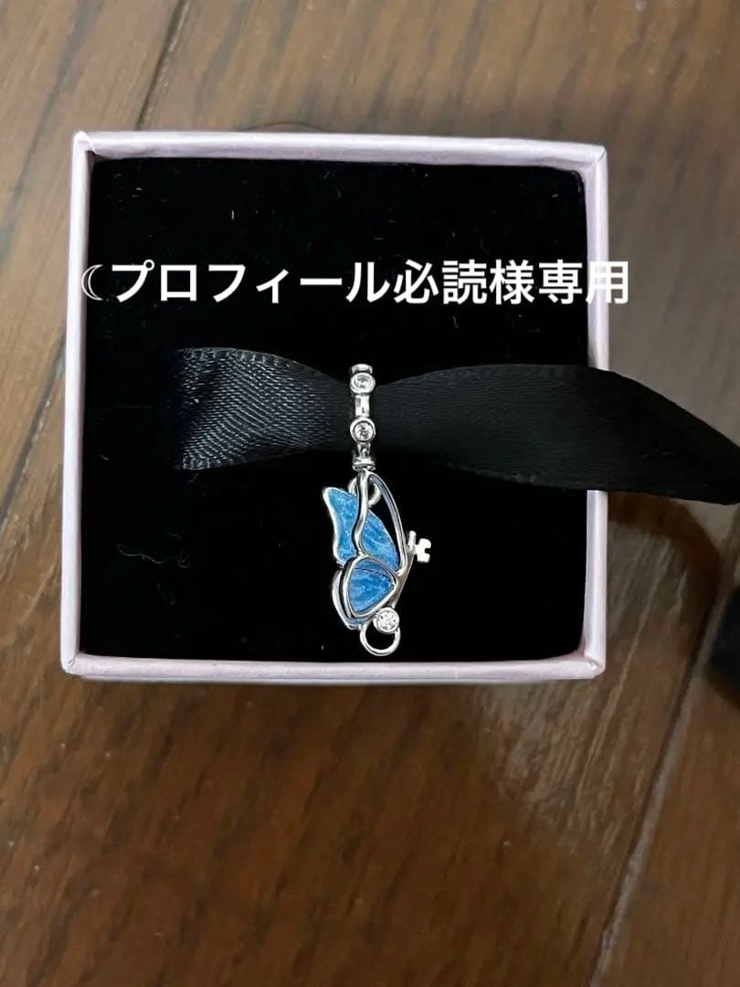 パンドラ　蝶　チャーム　Winged Dangle Charm