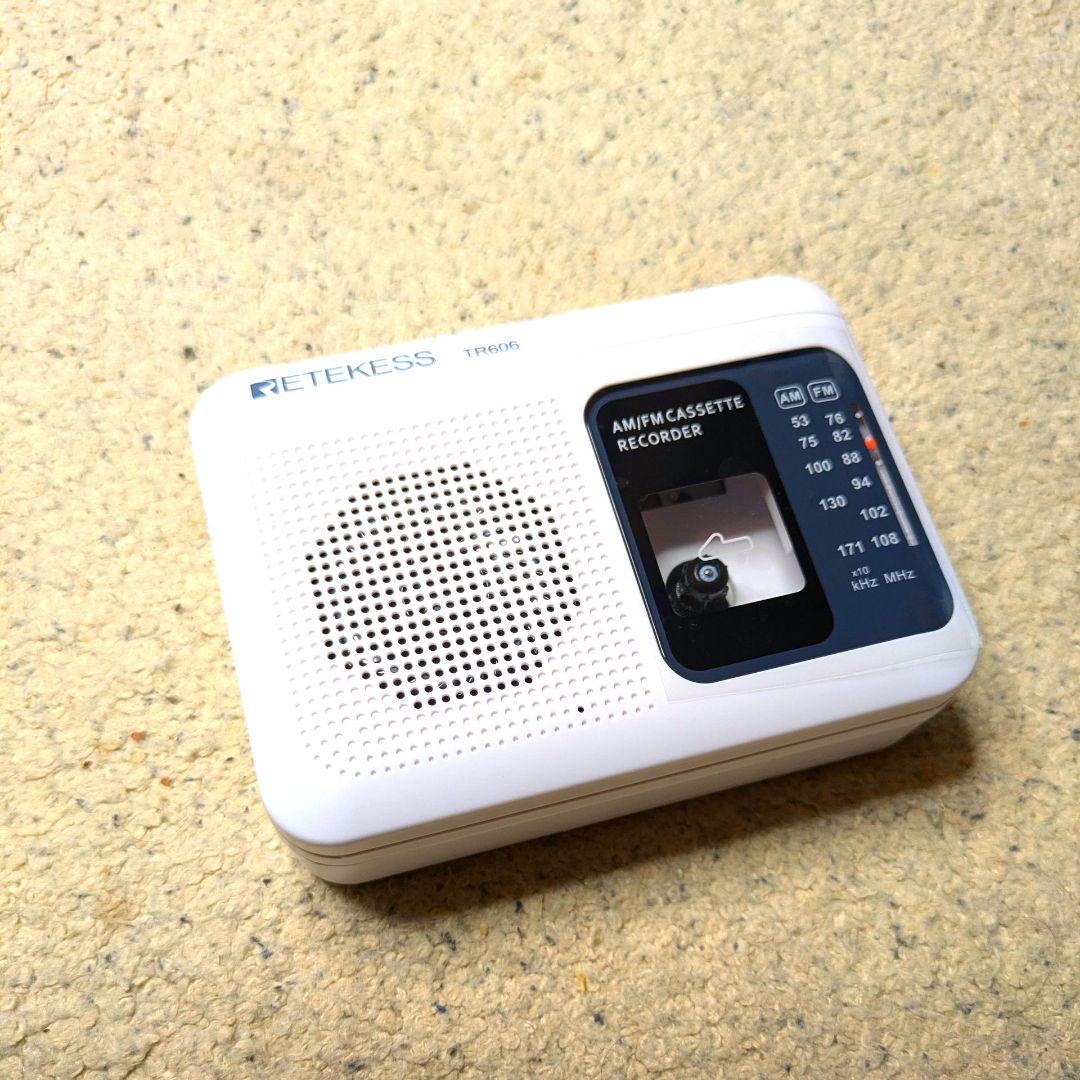 ポータブルテープレコーダー AM FM 内蔵マイク&スピーカ USB電源ok