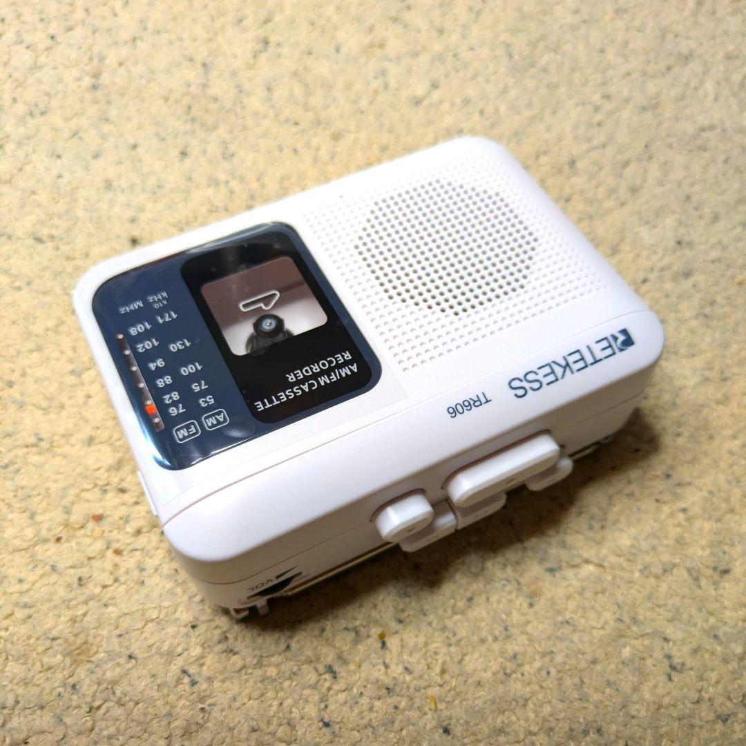 ポータブルテープレコーダー AM FM 内蔵マイク&スピーカ USB電源ok