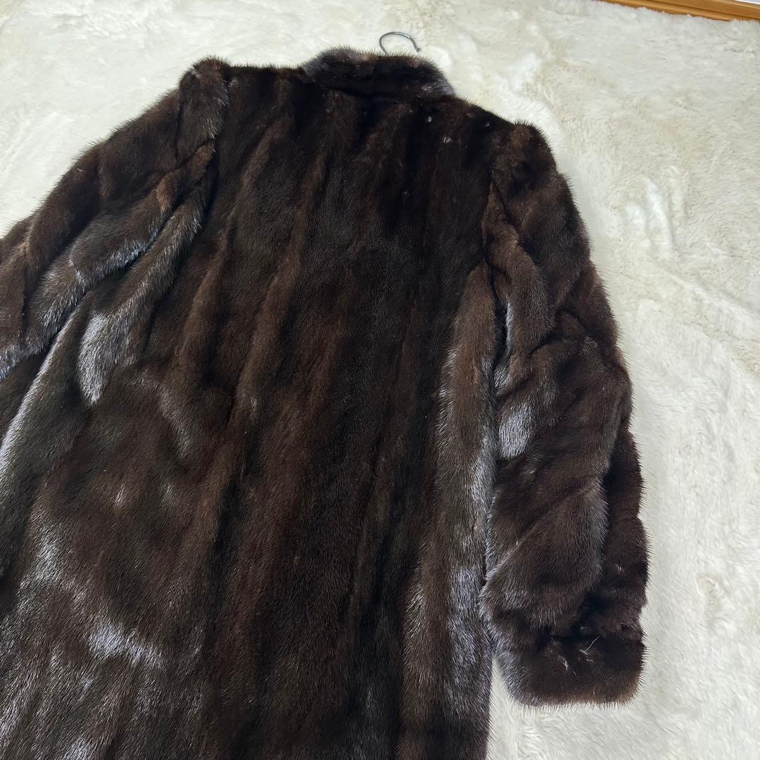 ✨美品✨SAIKATSU 六本木 最高級リアルファーコート ミンク系 裏地刺繍