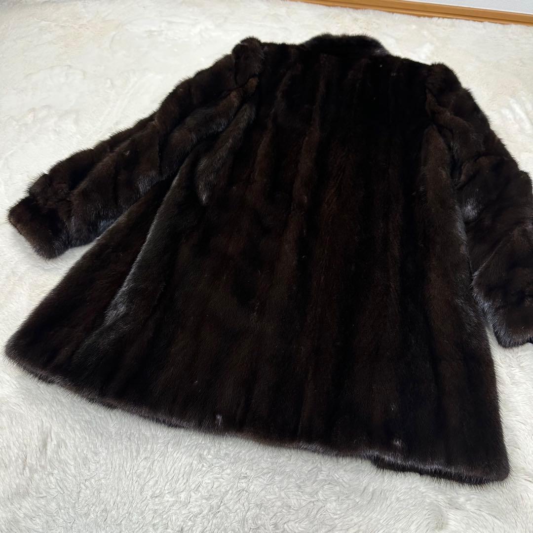 ✨美品✨SAIKATSU 六本木 最高級リアルファーコート ミンク系 裏地刺繍