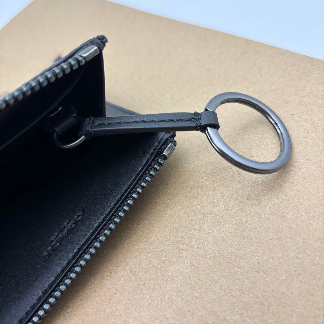 【COACH☆新品】ジップ キー ケース・シグネチャー キャンバス！レザー！