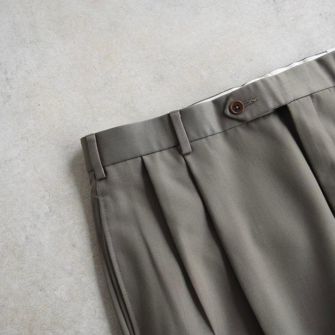 90s ブルックスブラザーズ ツータックスラックス ベージュ未使用W35 L32