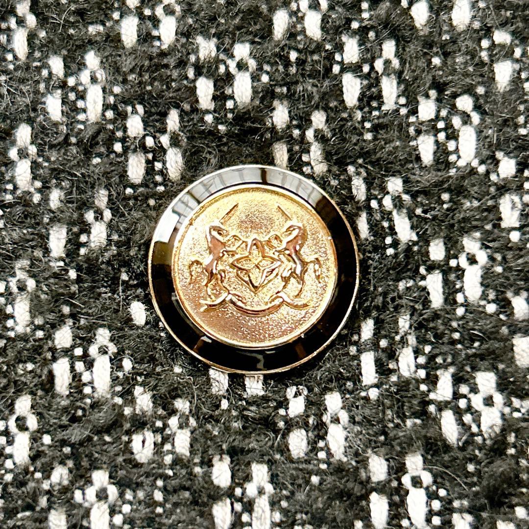 【美品】maje マージュ　アルパカ混ツイードジャケット　金ボタン　ゆったり　L