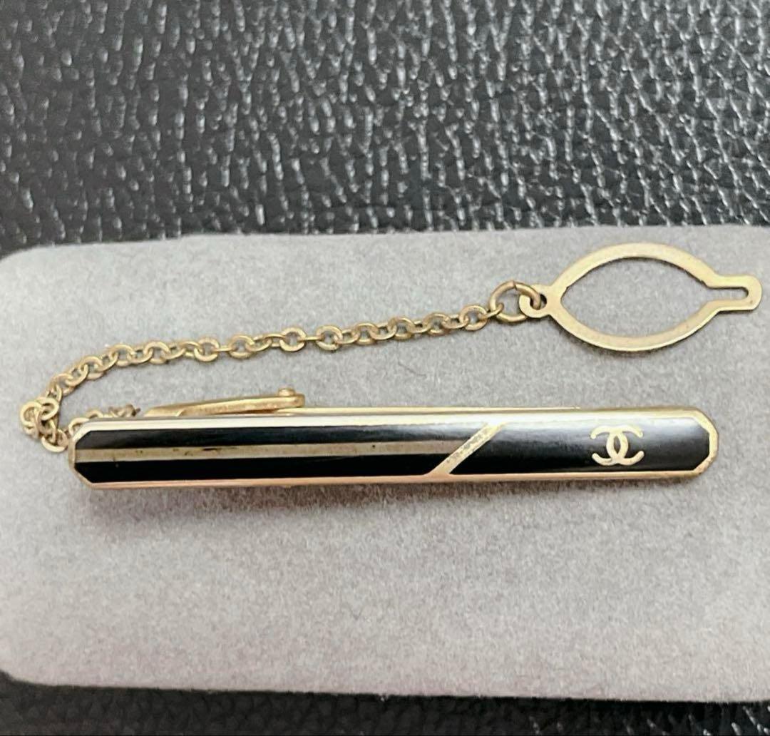 正規品✨CHANELシャネルタイピンネクタイクリップココマーク24KGF純金張り