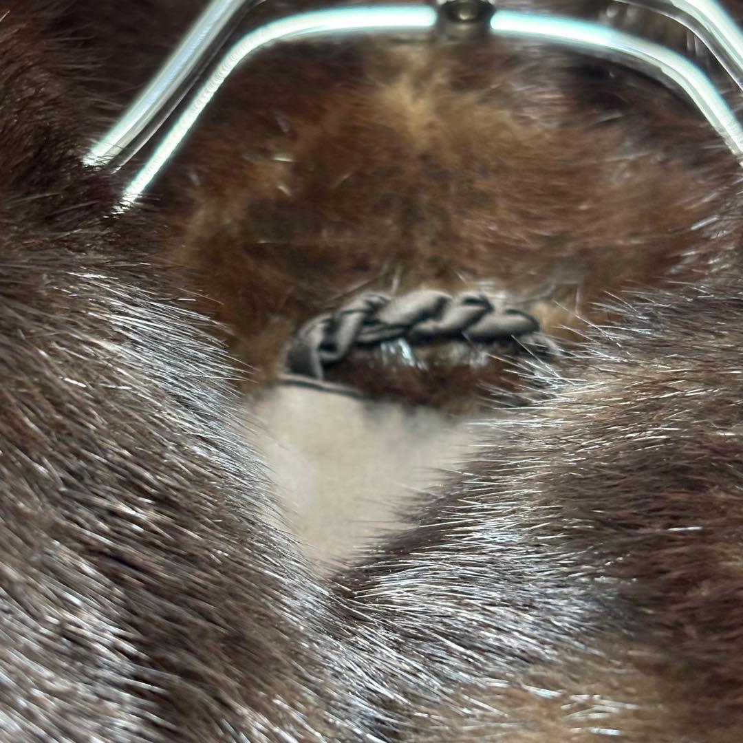 リアル ファー ミドルコート 毛皮コート ダークブラウン