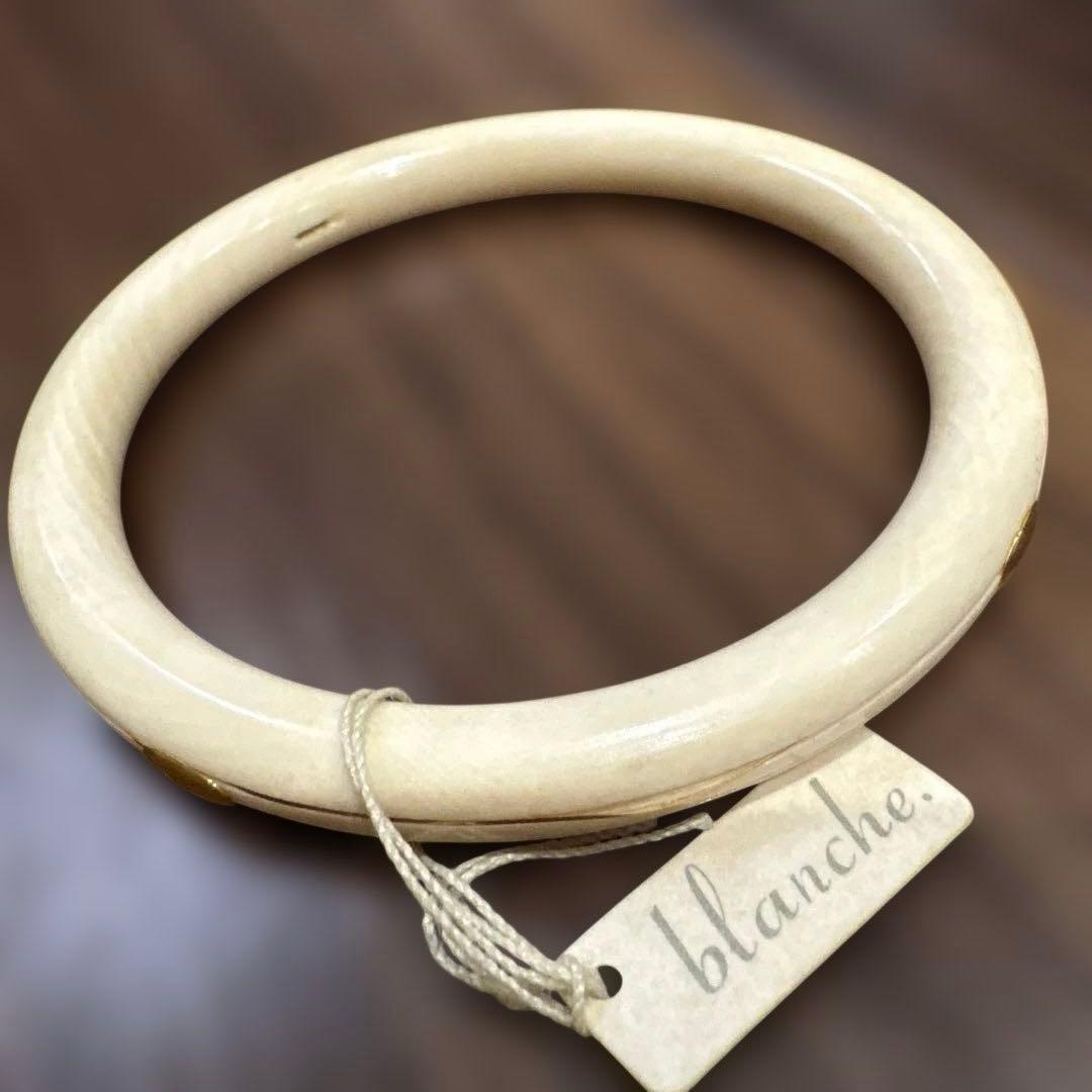 ヴィンテージ　象牙風　　バングル　刻印入