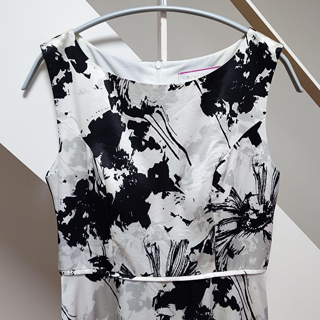 4 M 9号 エルケイ 銀座クチュール ブラック ホワイト ワンピース ドレス