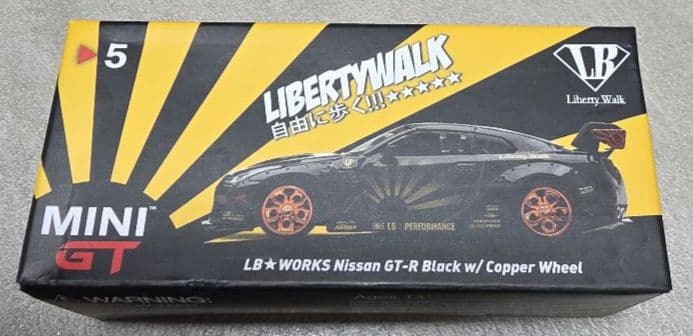 ミニカー MINIGT LBWORKS GT-R BLACK W/COPPER WHEEL
