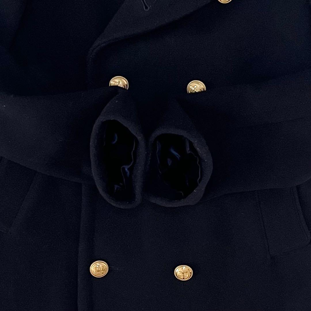 ドゥーズィエムクラス ウールメルトン Pコート キルティング 金ボタン 38