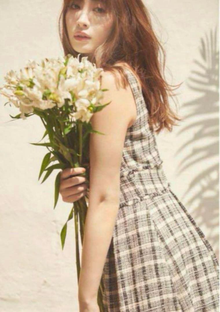 ワンピース herlipto Summer Tweed Midi Dress