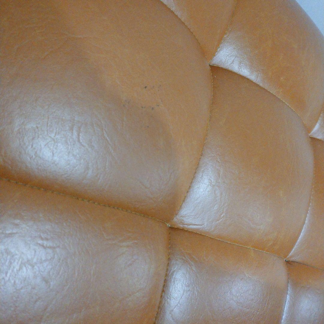 【最終値下げ】Megan ブラウン 合成皮革 2人掛けソファー