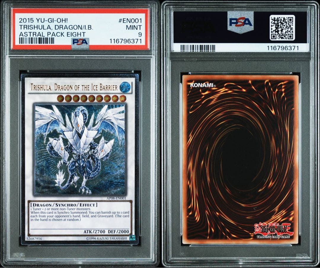 遊戯王　氷結界の龍 トリシューラ　英語版　レリーフ　PSA 9