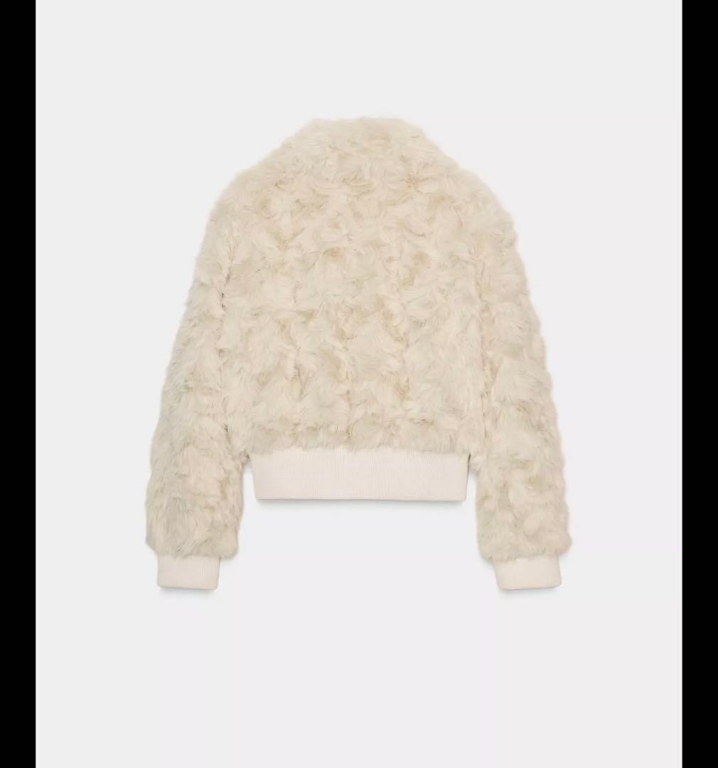 ザラ　フェイクファーボンバージャケット　S