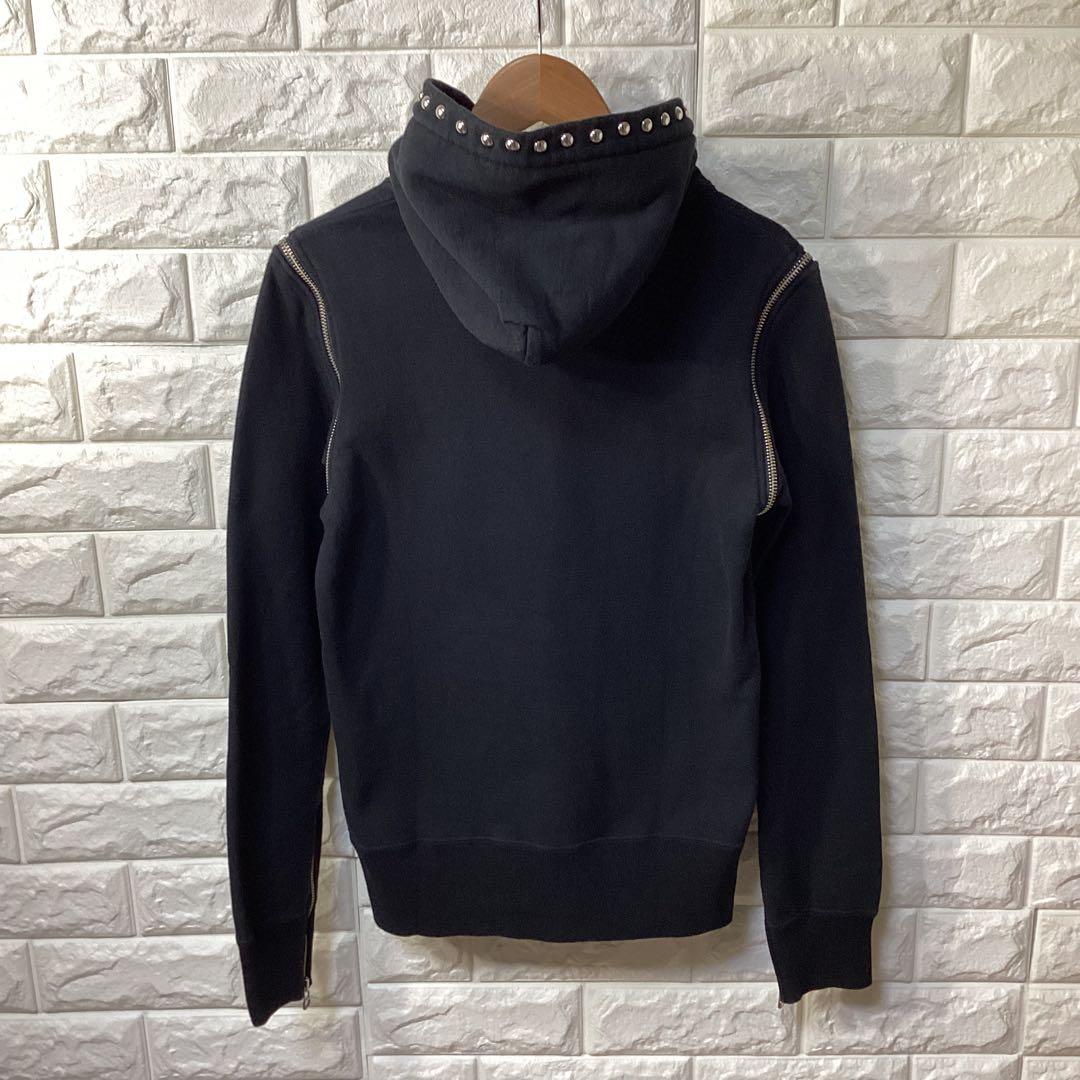 hysteric glamour スタッズ　ジップアップ2wayパーカー