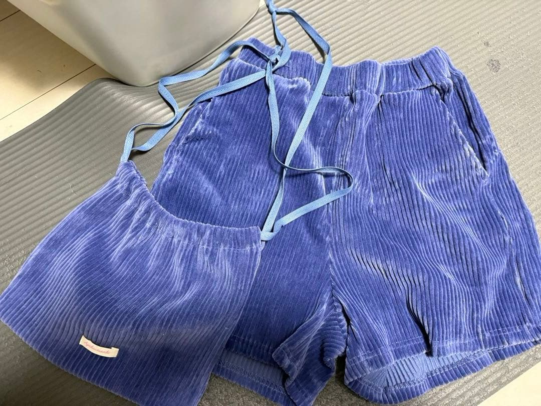 ayakawasaki コーデュロイショートパンツセット ブルー