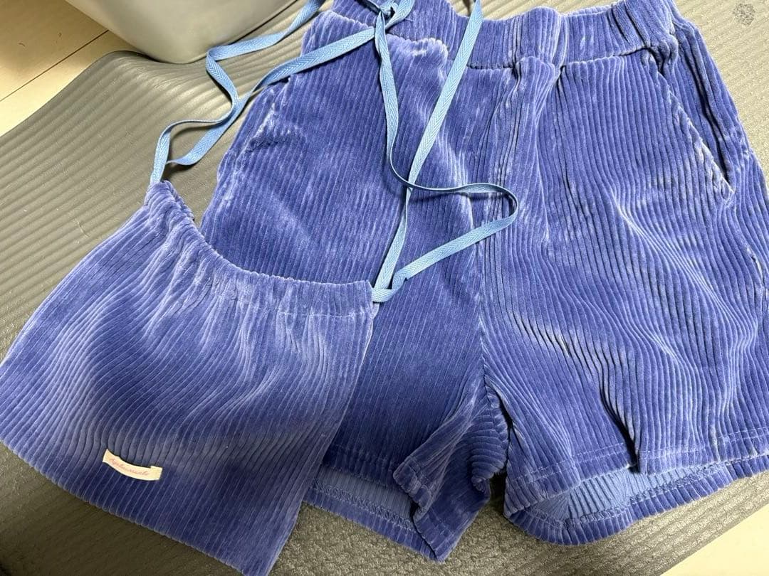 ayakawasaki コーデュロイショートパンツセット ブルー