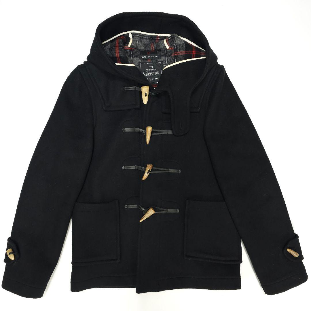 美品！英国製グローバーオールFACTOTUM別注ウールショートダッフルコートM黒