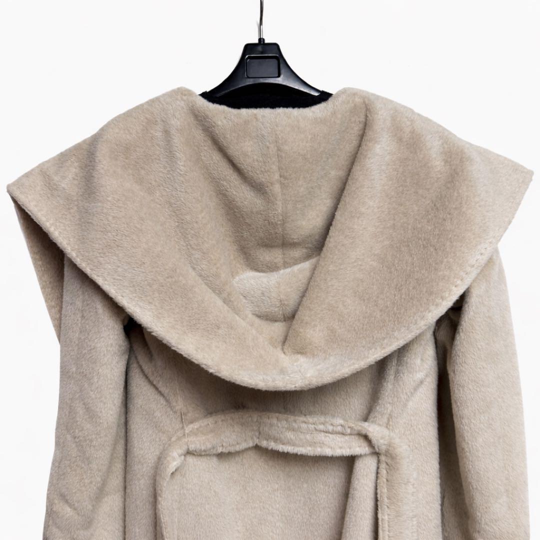 極美品　最高級 白タグ マックスマーラ アルパカ フーデットコート