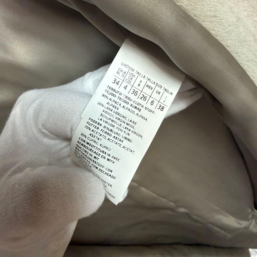 極美品　最高級 白タグ マックスマーラ アルパカ フーデットコート