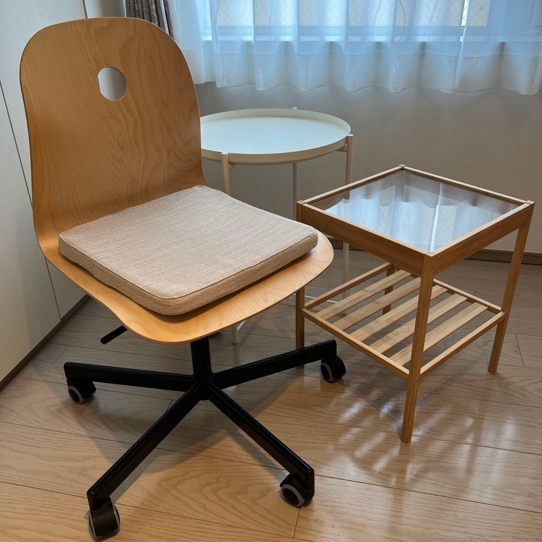 [最終価格]IKEAデスクチェアとサイドテーブル3点セット美品