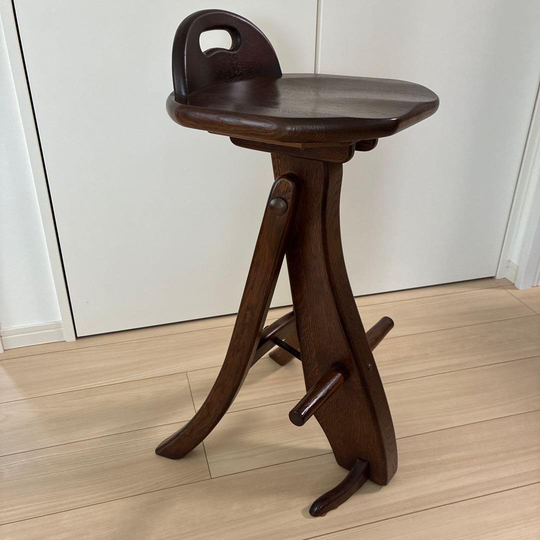 オランダ　カウンターチェア　オーク無垢材