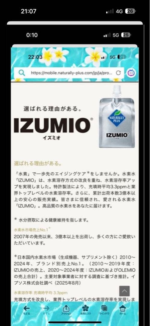 IZUMIO イズミオミネラルウォーター1箱 ナチュラリープラス