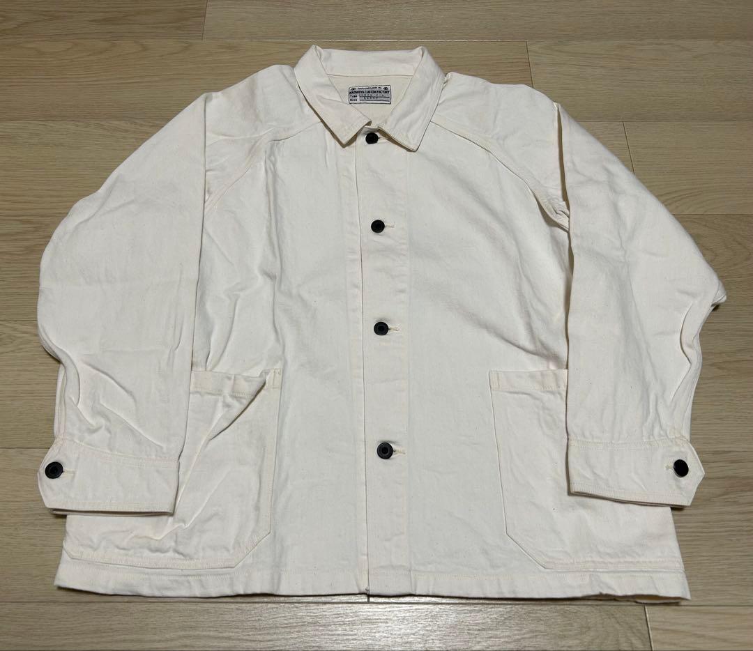 NAOSHIYA CUSTOM FACTORY カバーオール 生成り サイズL