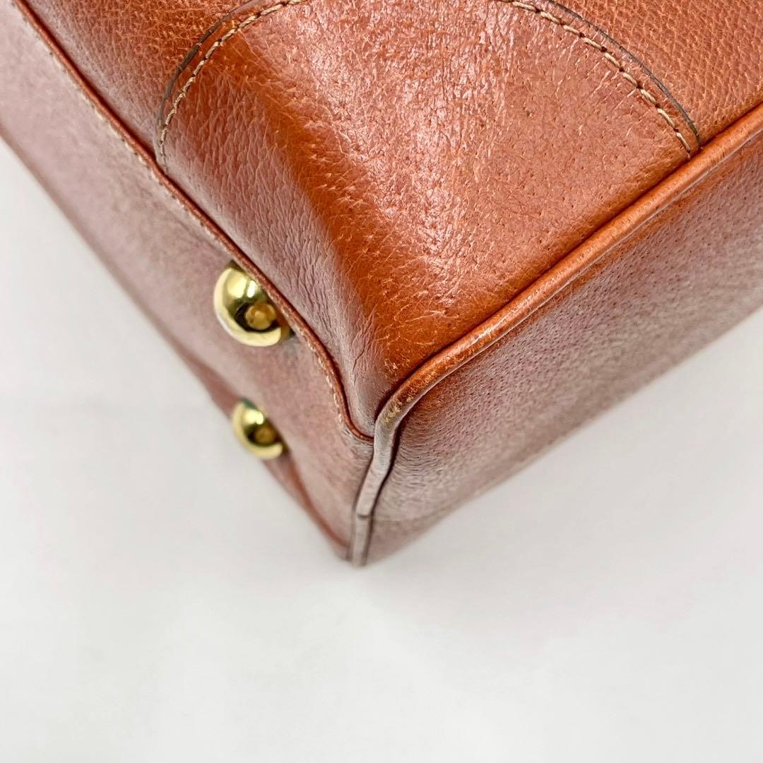 タケオキクチ ボストンバッグ オールレザー キャメル ブラウン 大容量