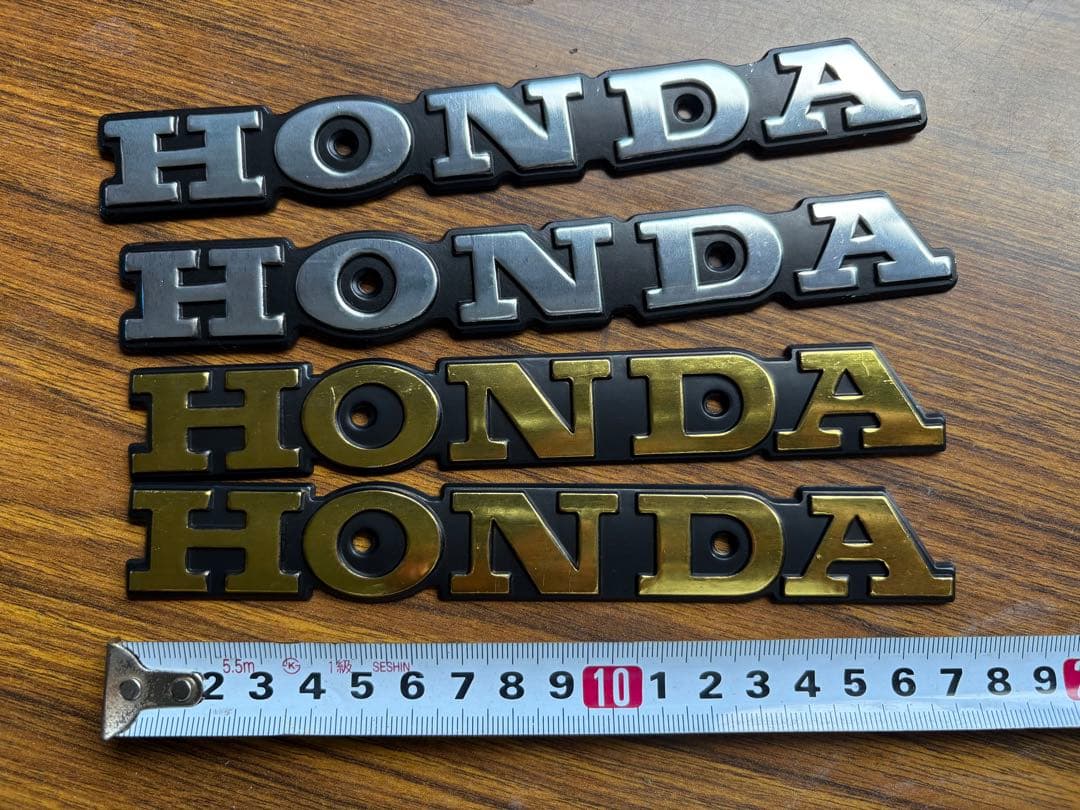 ホ*2様 ホンダ☆タンクエンブレム☆アルミ製ゴールド☆CB400FCB250T4