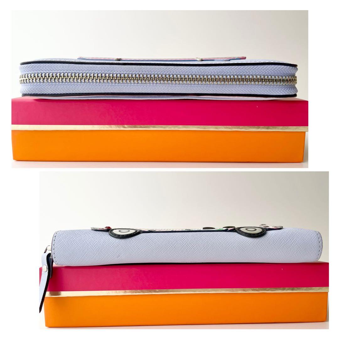 ケイトスペード 長財布 バン バス 車 花柄 モチーフ レザー 新品