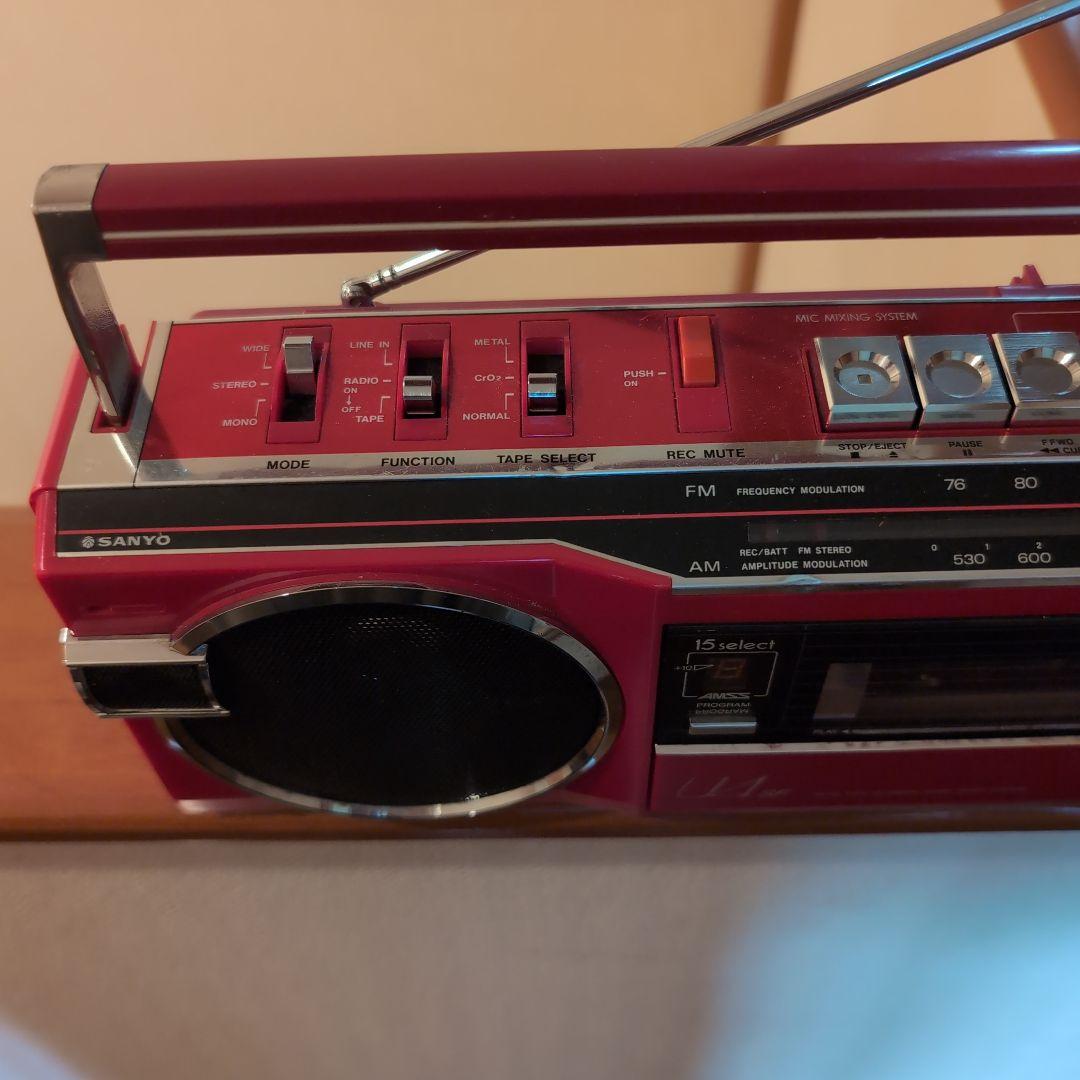 SANYO　MR-U4SF 赤 ラジカセ メタルテープ対応