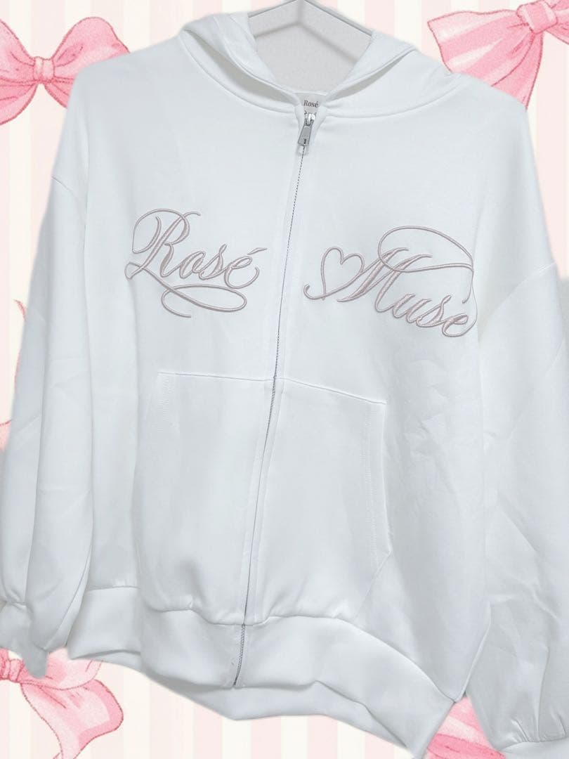 ロゼミューズLogo 3d embroidery hoodie パーカー新品