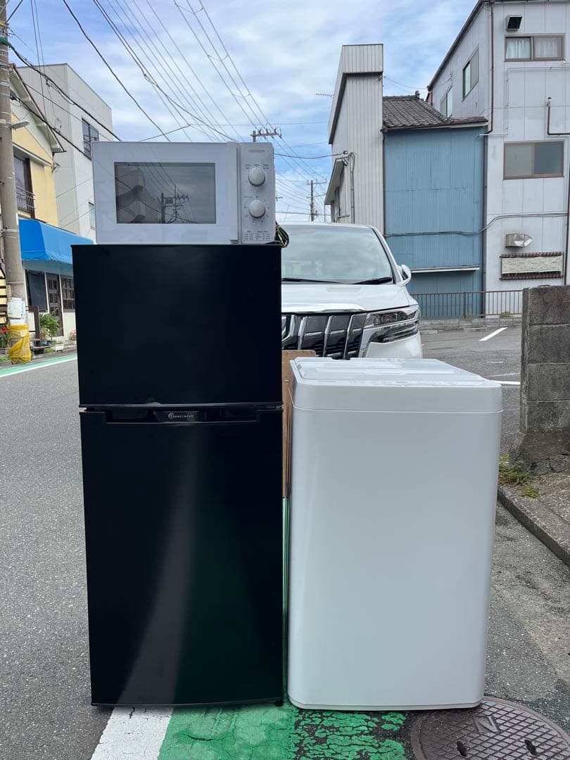 【神奈川、東京都近郊配達設置無料】1人暮らし楽ちんスタート家電3点セット♪