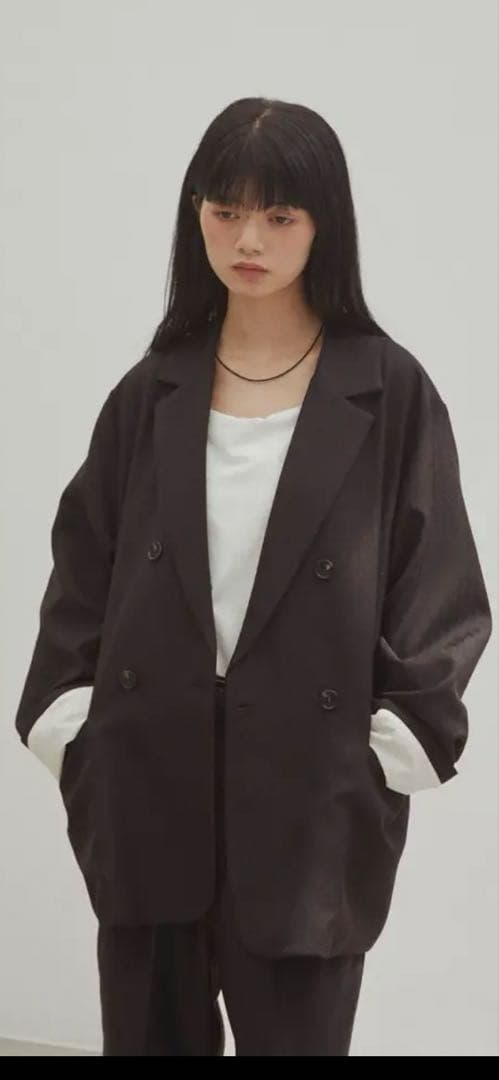 ジャケット・アウター dium. Herringbone Over Size Jacket