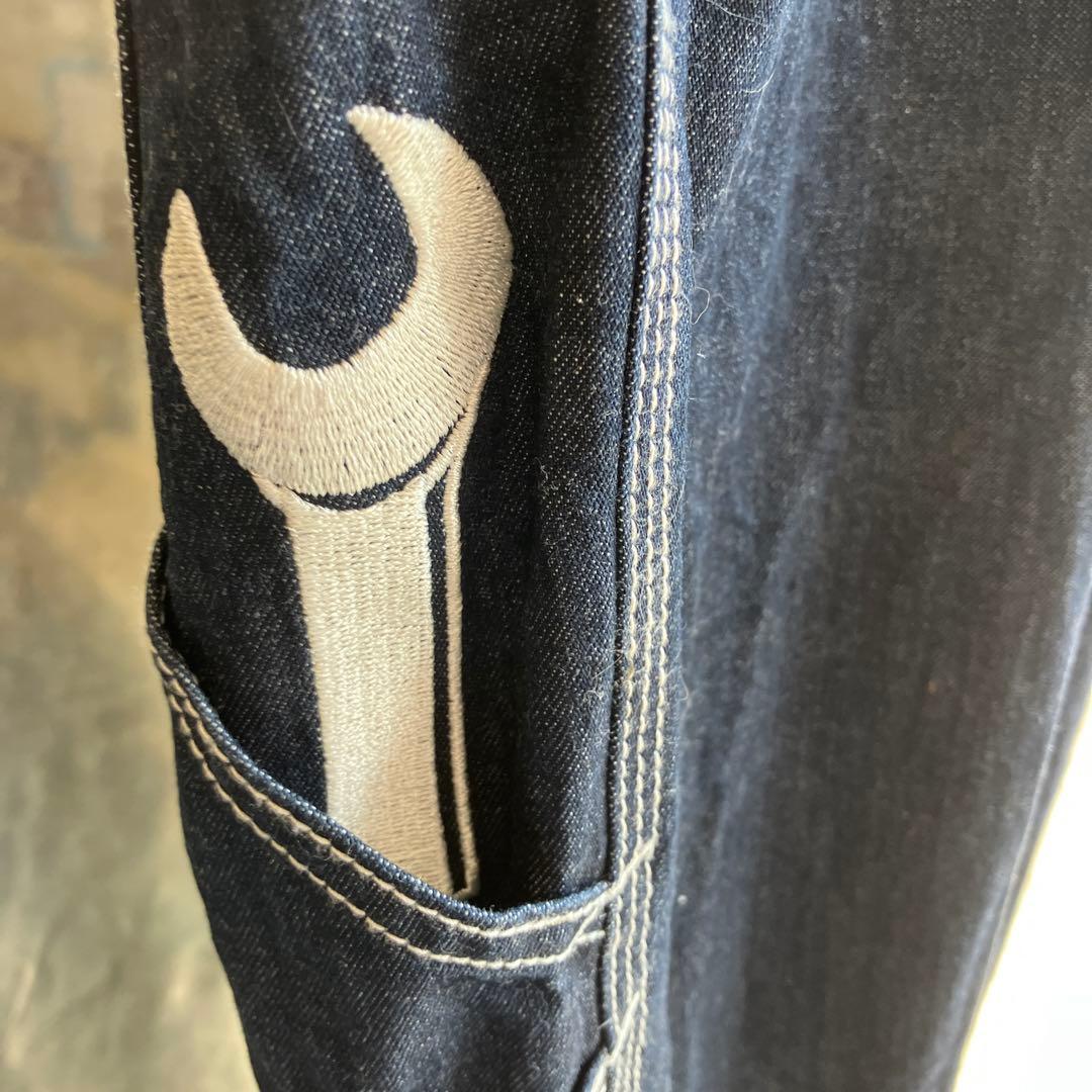 Snap-on ダークデニム オーバーオール