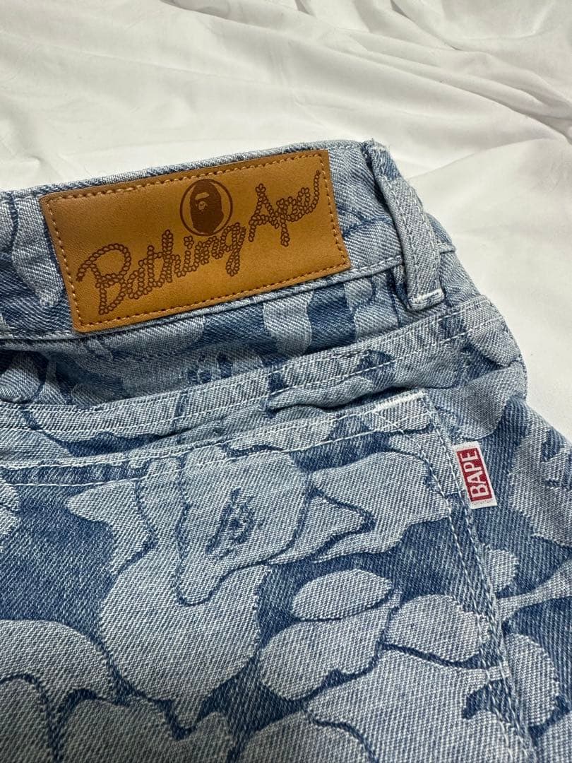 A BATHING APE デニムショートパンツ