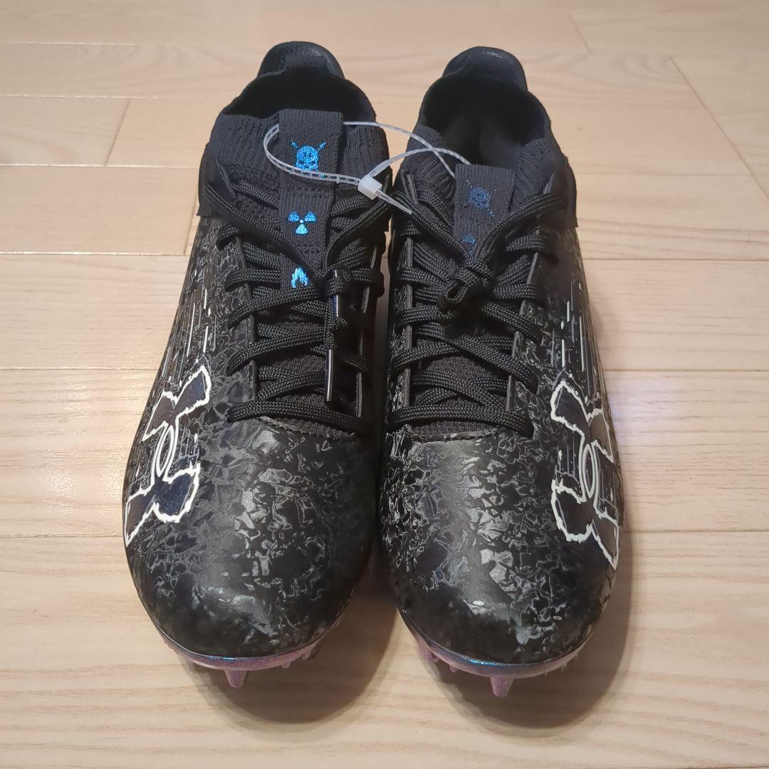 アメフト　スパイク　28センチ　アンダーアーマー　黒