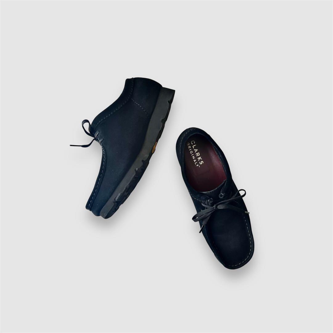 美品 Clarks クラークス WALLABEE GTX ブラック 25.0
