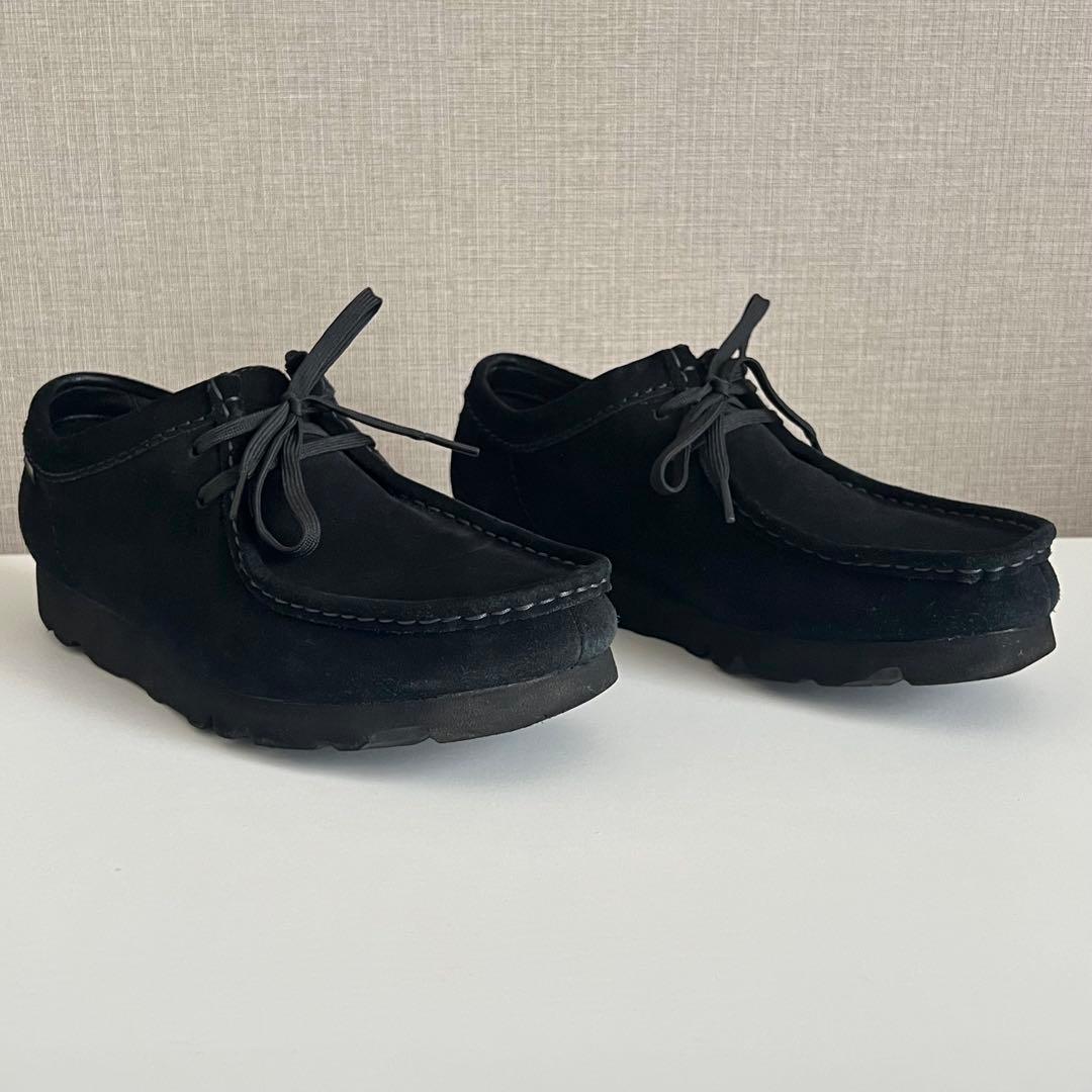 美品 Clarks クラークス WALLABEE GTX ブラック 25.0