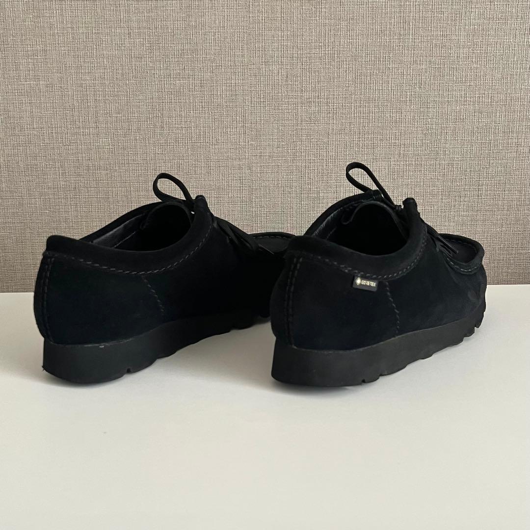 美品 Clarks クラークス WALLABEE GTX ブラック 25.0