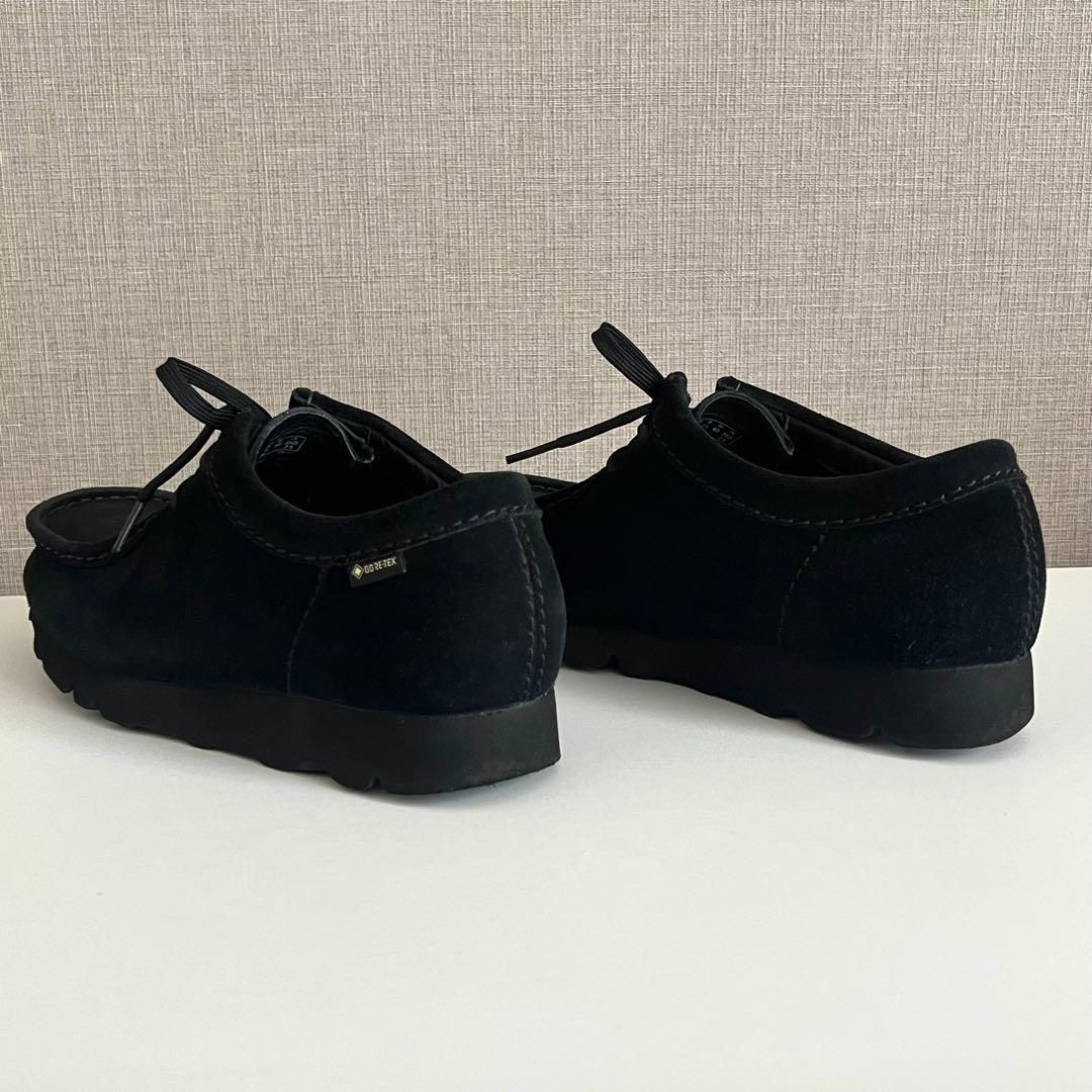 美品 Clarks クラークス WALLABEE GTX ブラック 25.0