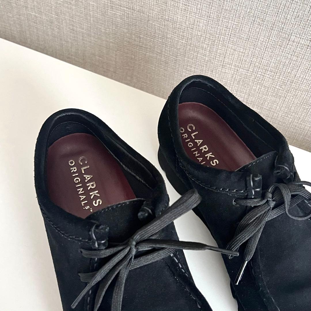美品 Clarks クラークス WALLABEE GTX ブラック 25.0