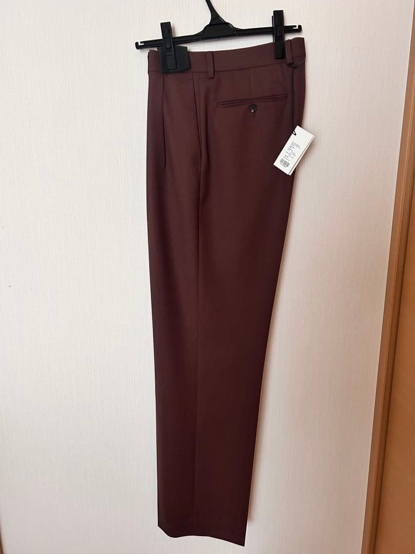 スーツ WOOL KID MOHAIR HOPSACK TWO-TUCK SLACKS